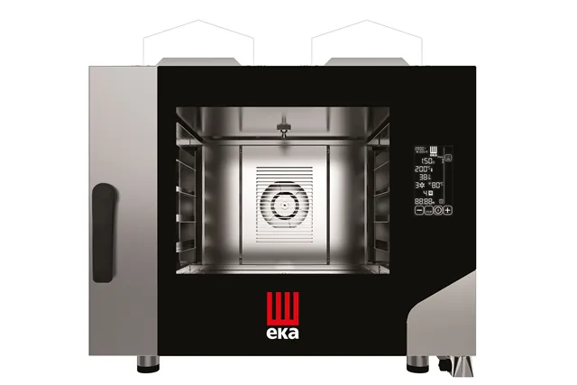Piec konwekcyjno-parowy Millennial Black Mask Bakery 4× 600×400mm  gazowy 230V/300W 9,3kW 850x1035x801mm Tecnoeka MKF464GBM