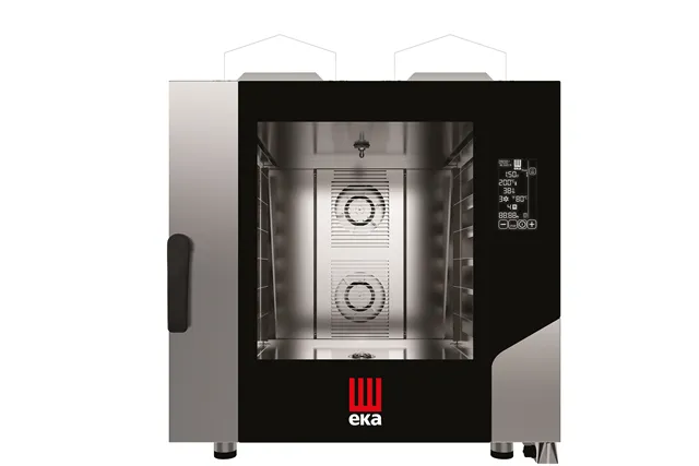 Piec konwekcyjno-parowy Millennial Black Mask Bakery 6× 600×400mm  gazowy 230V/500W 13,5kW 850x1035x951mm Tecnoeka MKF664GBM