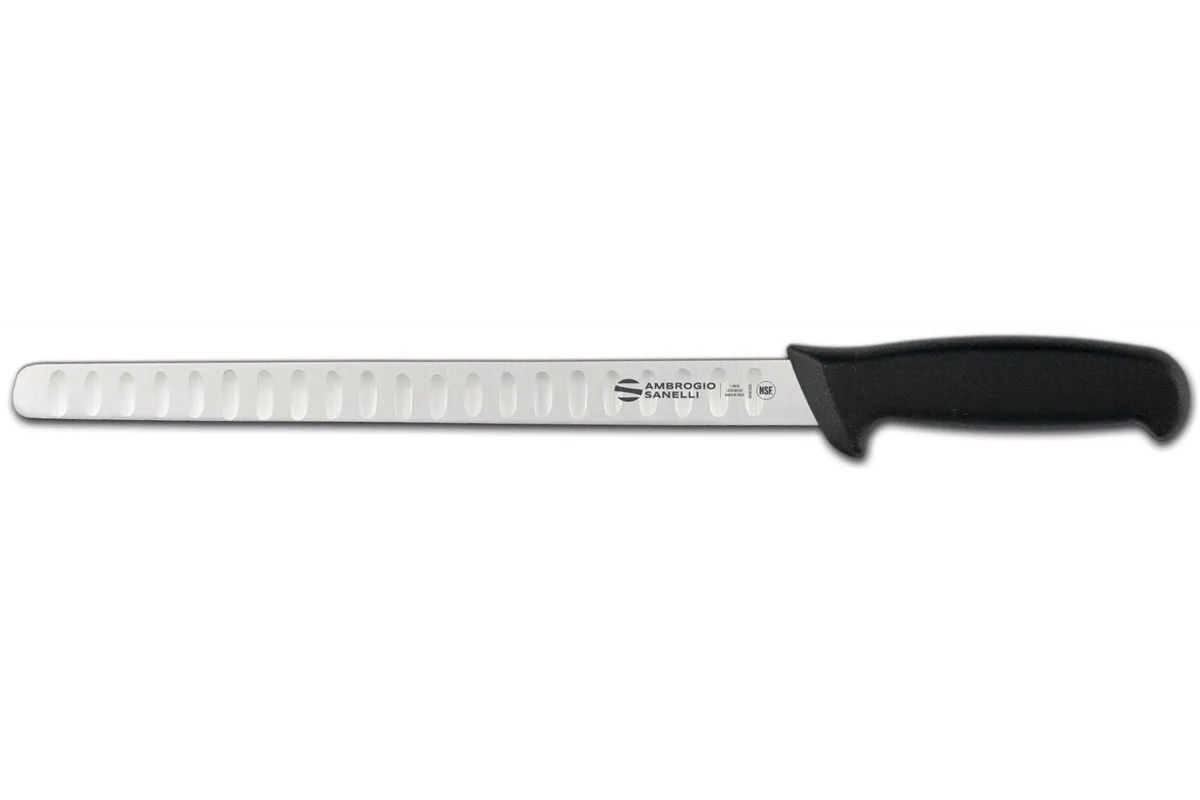 Nóż do łososia Supra, ostrze ze żłobieniami, 420mm Ambrogio Sanelli S356.028