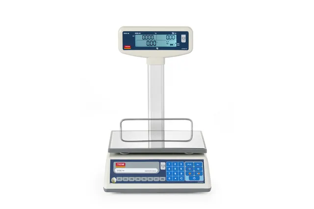 Waga kalkulacyjna LCD z wysięgnikiem i legalizacją, seria EGE, 15 kg, 325x377x394mm Tem TEM015B1D