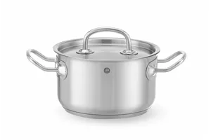 Garnek średni z pokrywką, Kitchen Line, 1,9L, ⌀160x95mm Hendi 836101