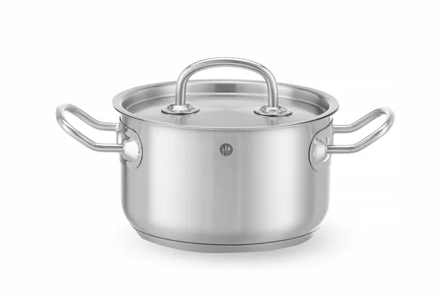 Garnek średni z pokrywką, Kitchen Line, 1,9L, ⌀160x95mm Hendi 836101
