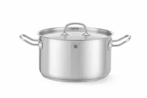 Garnek średni z pokrywką, Kitchen Line, 6L, ⌀240x135mm Hendi 836309