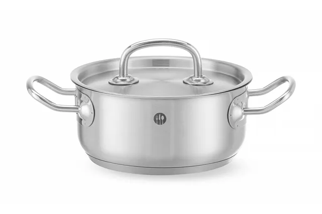 Garnek niski z pokrywą, Kitchen Line, 1,5L, ⌀160x75mm Hendi 836002