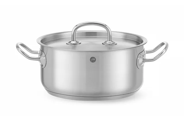 Garnek niski z pokrywą, Kitchen Line, 2,9L, ⌀200x95mm Hendi 836019