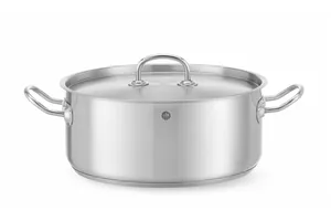 Garnek niski z pokrywą, Kitchen Line, 7,3L, ⌀280x120mm Hendi 836033