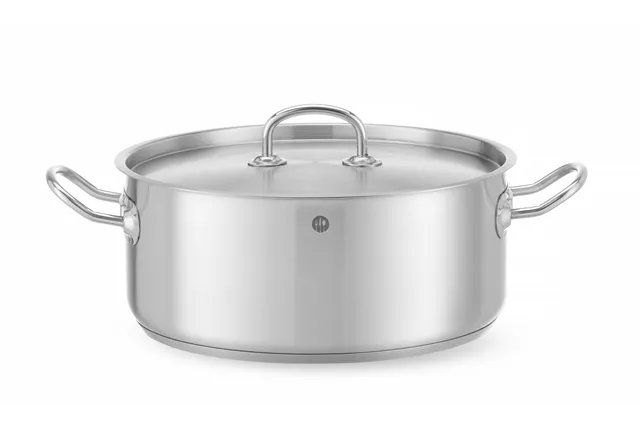 Garnek niski z pokrywą, Kitchen Line, 7,3L, ⌀280x120mm Hendi 836033
