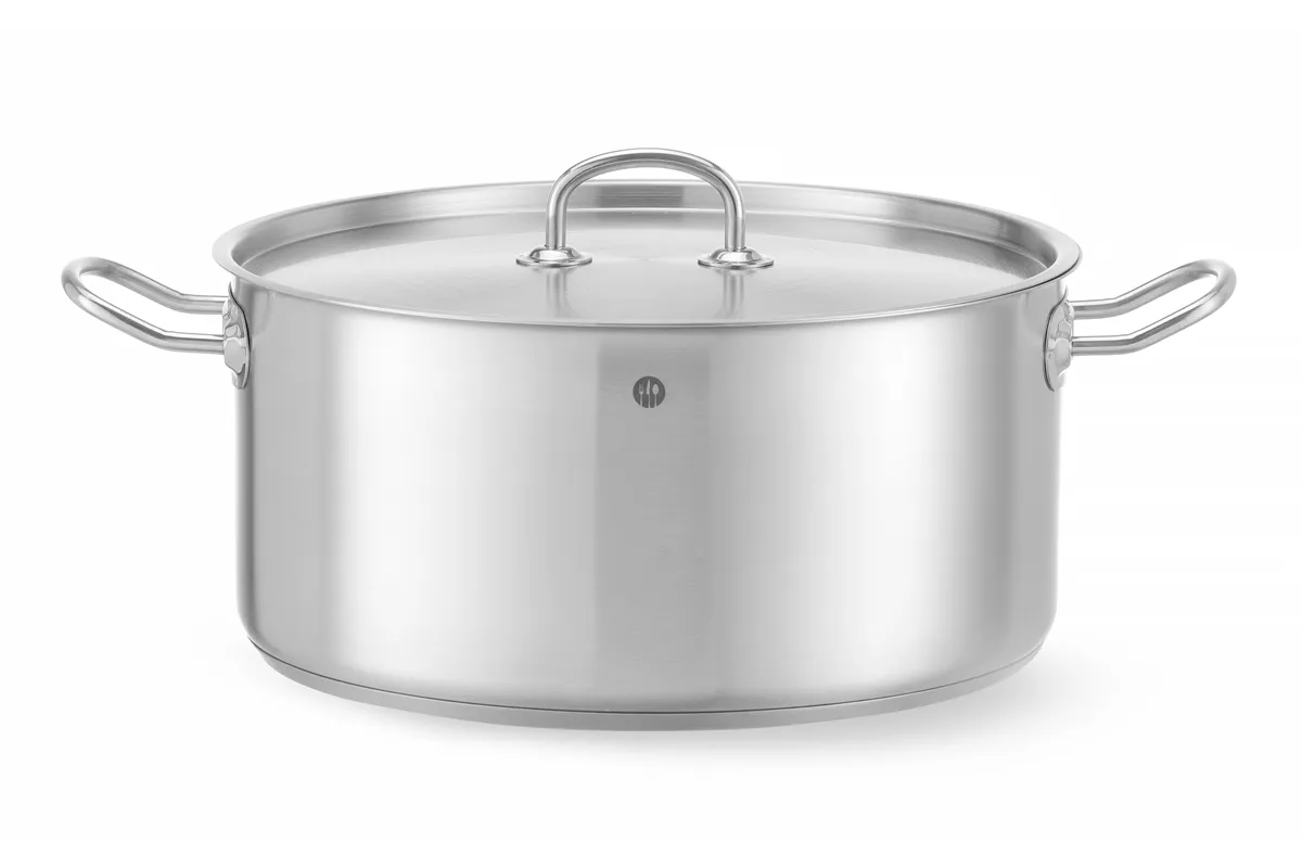 Garnek niski z pokrywą, Kitchen Line, 12L, ⌀320x150mm Hendi 836040