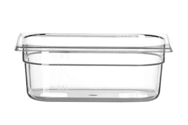 Pojemnik GN 1/4 z poliwęglanu, Profi Line, GN 1/4, 2,8L, transparentny, 265x162x100mm Hendi 861622