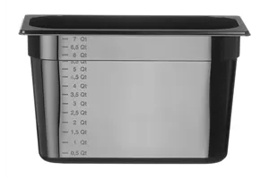 Pojemnik GN 1/3 z czarnego poliwęglanu, Profi Line, GN 1/3, 7,8L, czarny, 325x176x200mm Hendi 862506