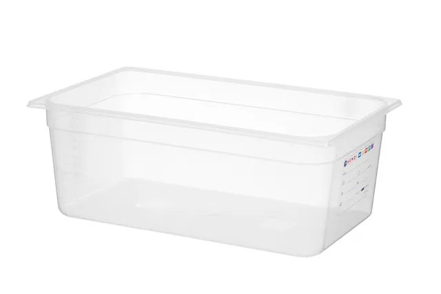 Pojemnik GN 1/1 HACCP, GN 1/1, 28L, transparentny, 530x325x200mm Hendi 880050