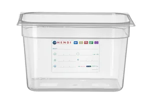 Pojemnik GN 1/2 HACCP, GN 1/2, 12,5L, transparentny, 325x265x200mm Hendi 880159