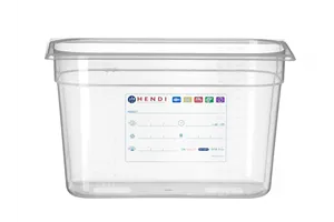 Pojemnik GN 1/3 HACCP, GN 1/3, 7,8L, transparentny, 325x176x200mm Hendi 880258