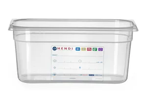 Pojemnik GN 1/3 HACCP, GN 1/3, 5,7L, transparentny, 325x176x150mm Hendi 880265