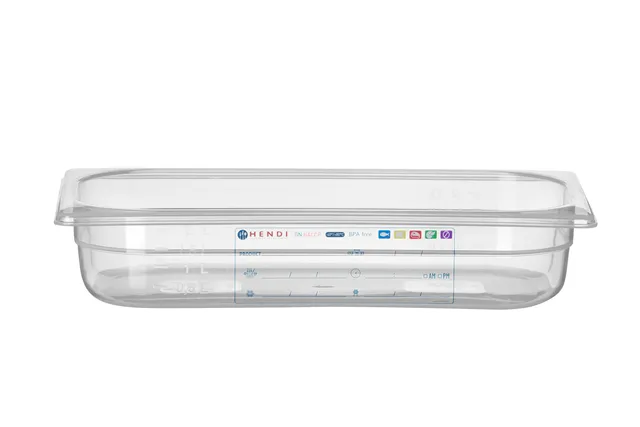 Pojemnik GN 1/3 HACCP, GN 1/3, 2,5L, transparentny, 325x176x65mm Hendi 880289