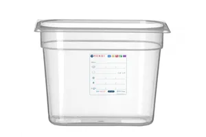 Pojemnik GN 1/4 HACCP, GN 1/4, 5,5L, transparentny, 265x162x200mm Hendi 880357