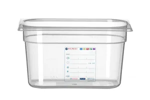 Pojemnik GN 1/4 HACCP, GN 1/4, 4L, transparentny, 265x162x150mm Hendi 880364