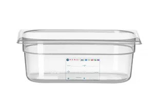 Pojemnik GN 1/4 HACCP, GN 1/4, 2,8L, transparentny, 265x162x100mm Hendi 880371