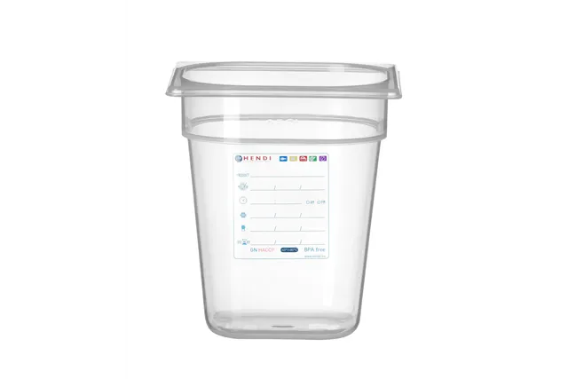 Pojemnik GN 1/6 HACCP, GN 1/6, 3,4L, transparentny, 176x162x200mm Hendi 880456