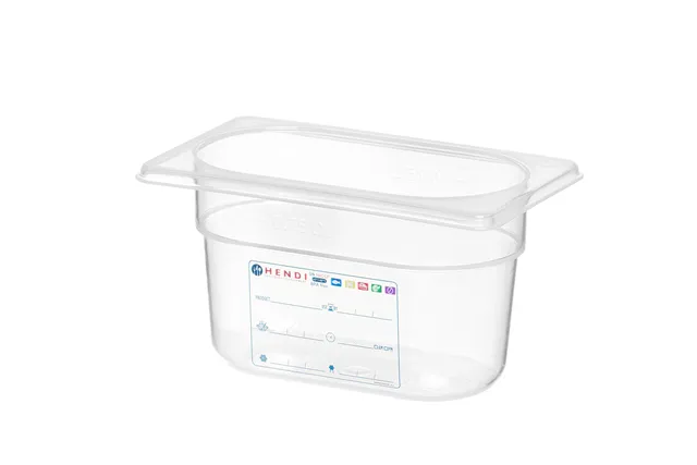 Pojemnik GN 1/9 HACCP, GN 1/9, 0,9L, transparentny, 176x108x100mm Hendi 880555