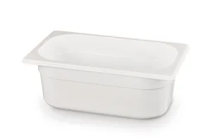 Pojemnik GN 1/4 z białego poliwęglanu, GN 1/4, 2,8L, biały, 265x162x100mm Hendi 862674