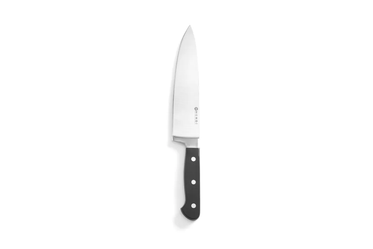 Nóż kucharski, Kitchen Line, czarny, 340mm Hendi 781319