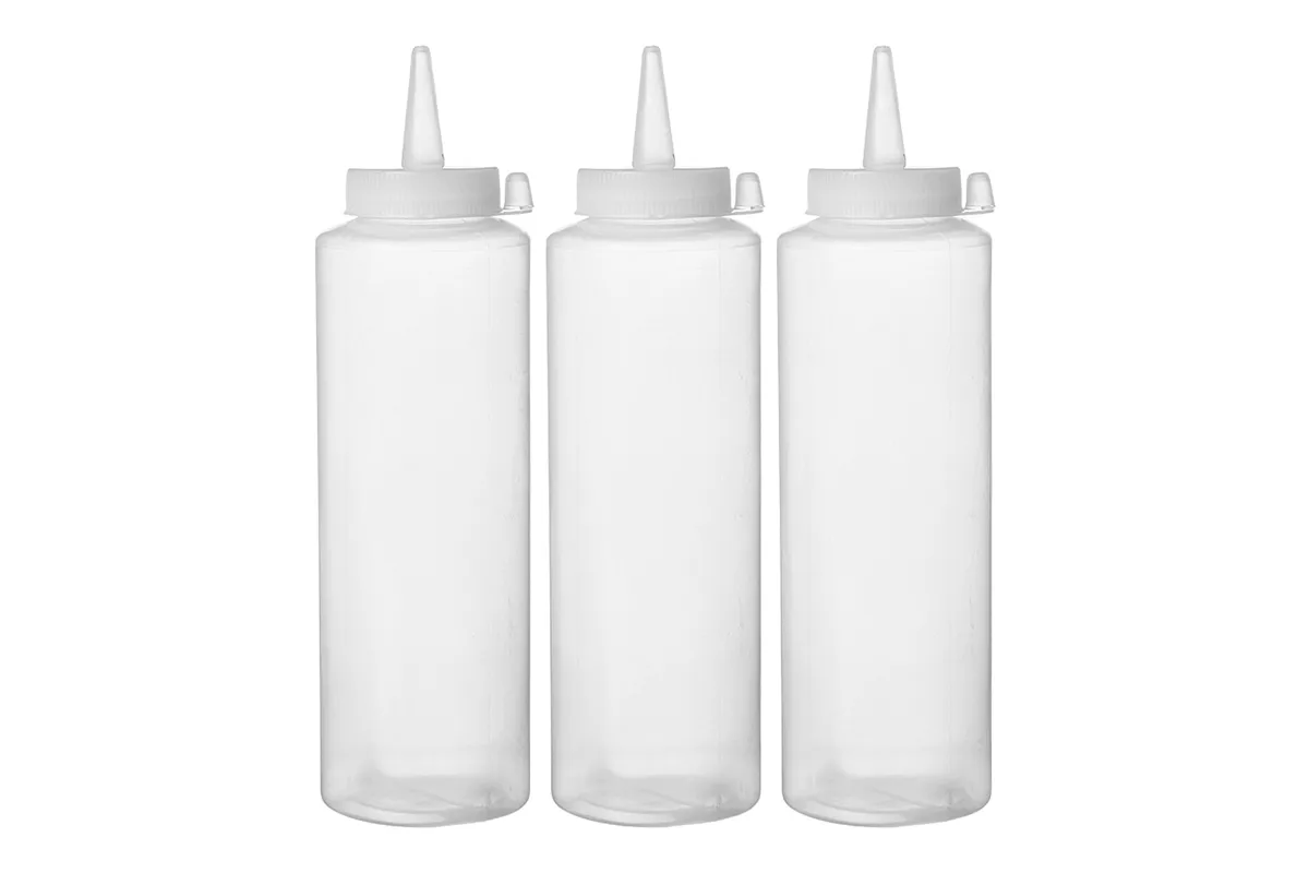 Dyspensery do zimnych sosów - 3 szt., 0,35L, transparentny, 3 szt., ⌀55x205mm Hendi 557853