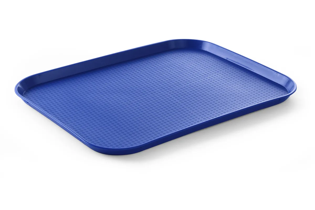 Taca z polipropylenu Fast Food duża, niebieski, 350x450x20mm Hendi 878828