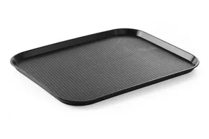 Taca z polipropylenu Fast Food duża, czarny, 350x450x20mm Hendi 878859
