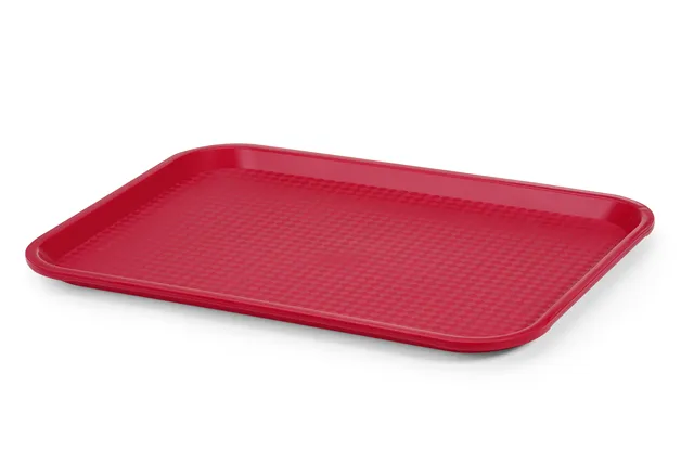 Taca z polipropylenu Fast Food średnia, czerwony, 305x415x20mm Hendi 878910