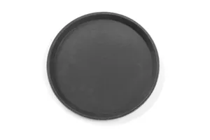 Taca do serwowania z polipropylenu, antypoślizgowa, okrągła, czarna, ⌀410x20mm Hendi 878149