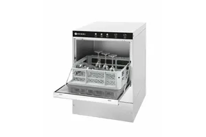 Zmywarka do szkła 40x40 – sterowana elektromechanicznie, 230V/2800W, 470x510x710mm Hendi 230299