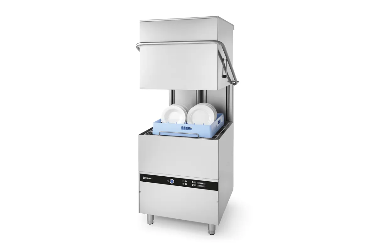 Zmywarka kapturowa 50x50 – sterowana elektromechanicznie, 400V/8600W, 745x900x1406mm Hendi 230312
