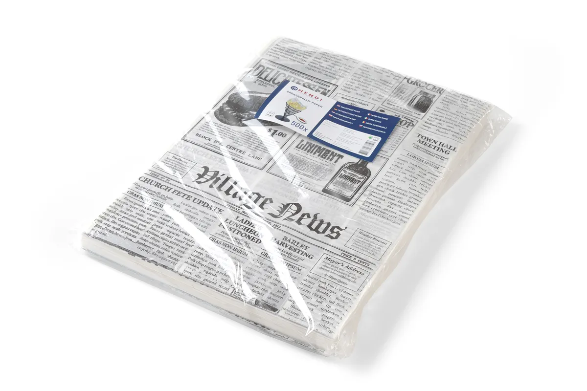 Papier pergaminowy, wydruk gazety, 500 szt., 250x350mm Hendi 678107