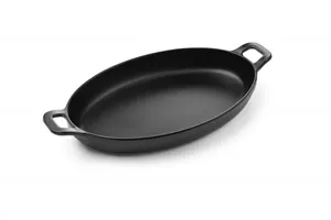 Rondelek czarny mini owalny Little Chef, czarny, 263x140x37mm Fine Dine 564554