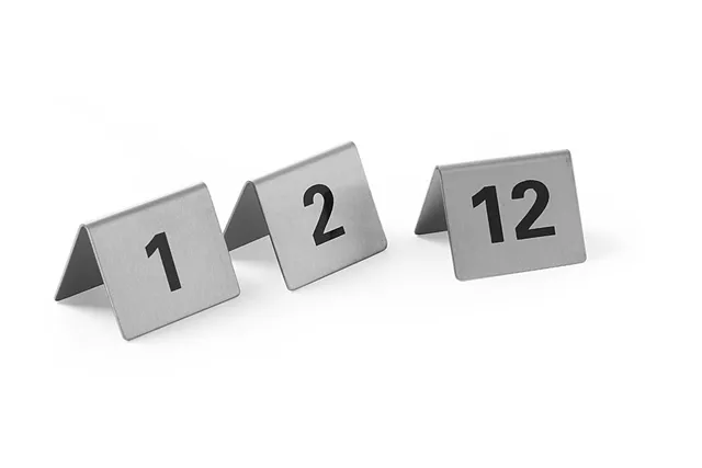 Tabliczka informacyjna z numerem, Numer 1-12, 50x35x40mm Hendi 663844