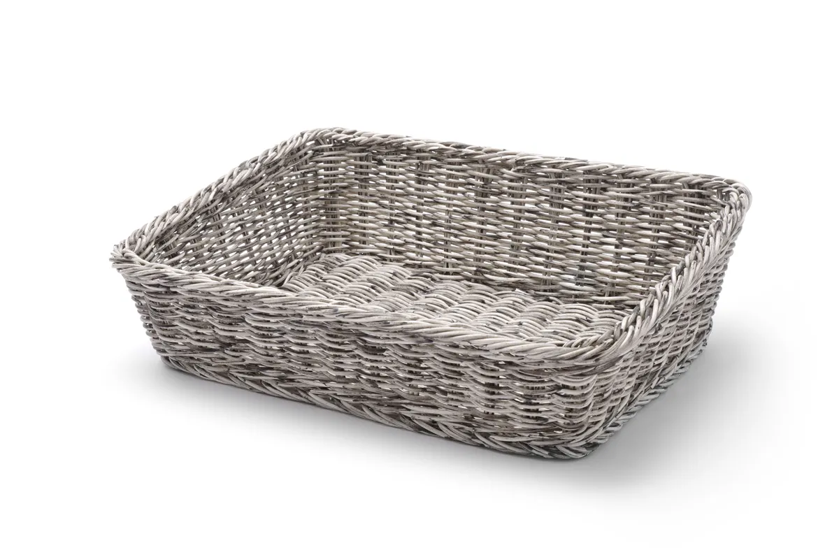 Kosz skośny prostokątny, jasnoszary, 400x300x120mm Hendi 426661