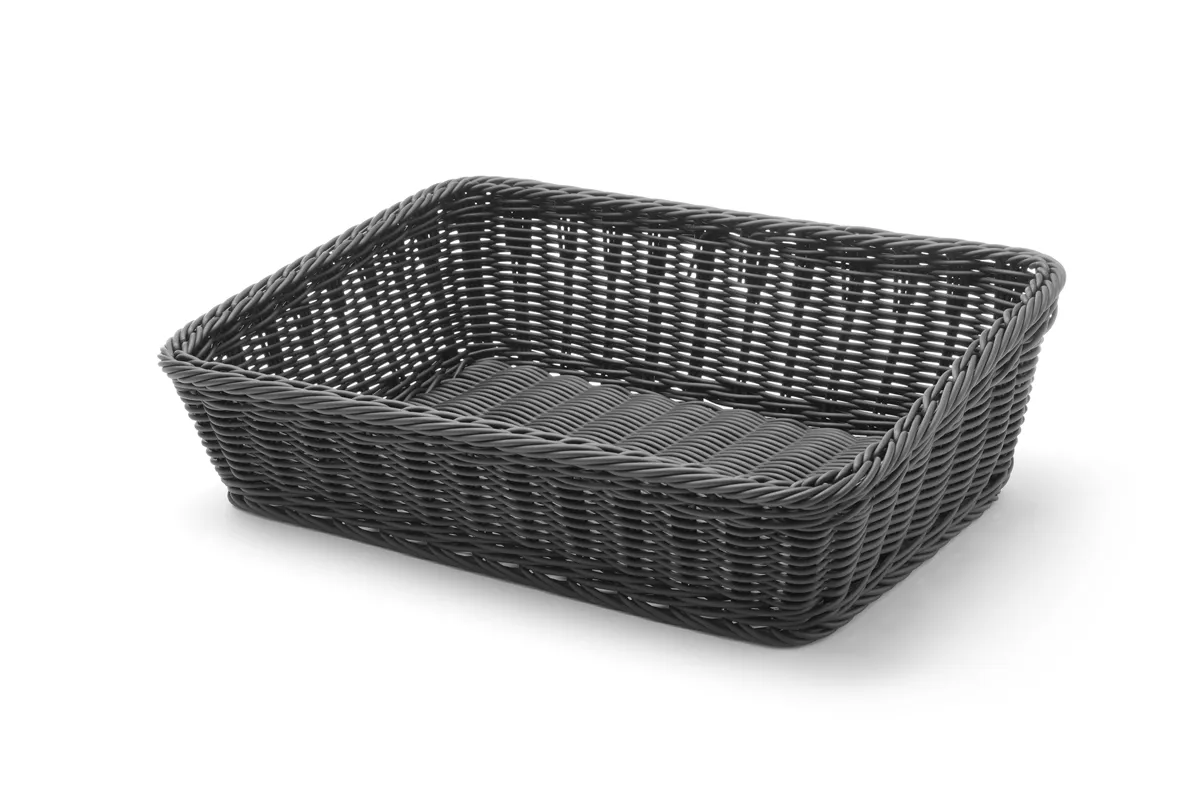 Kosz skośny prostokątny, czarny, 400x300x120mm Hendi 426678