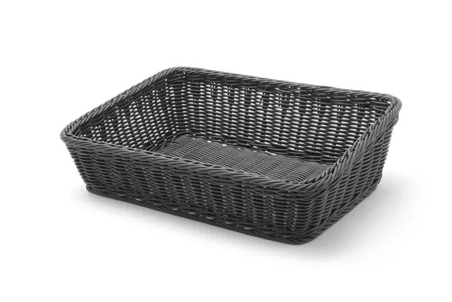 Kosz skośny prostokątny, czarny, 400x300x120mm Hendi 426678