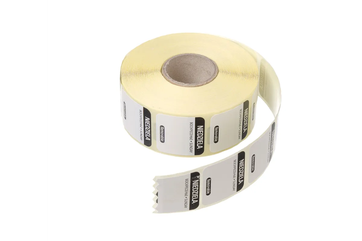 Etykiety Food Safety na każdy dzień tygodnia – wielorazowe, Niedziela, czarny, 1000 szt., 25x25mm Hendi 850138