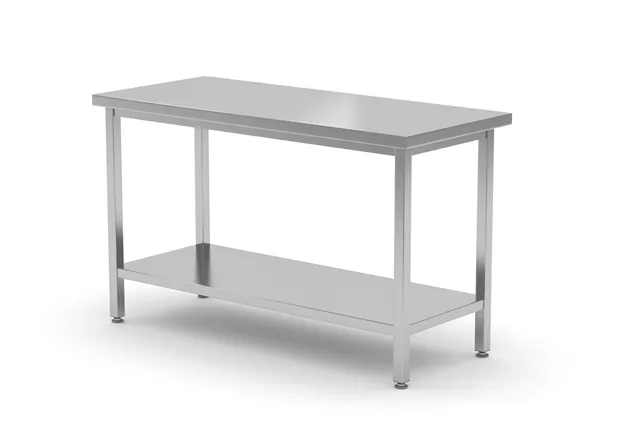 Stół centralny z półką – skręcany, głębokość 600 mm, Profi Line, 800x600x850mm Hendi 816189