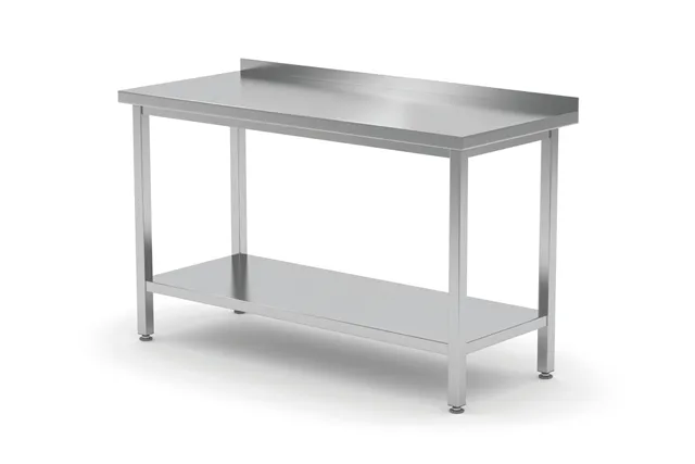 Stół przyścienny z półką – skręcany, głębokość 600 mm, Profi Line, 1000x600x850 mm, 1000x600x850mm Hendi 811467