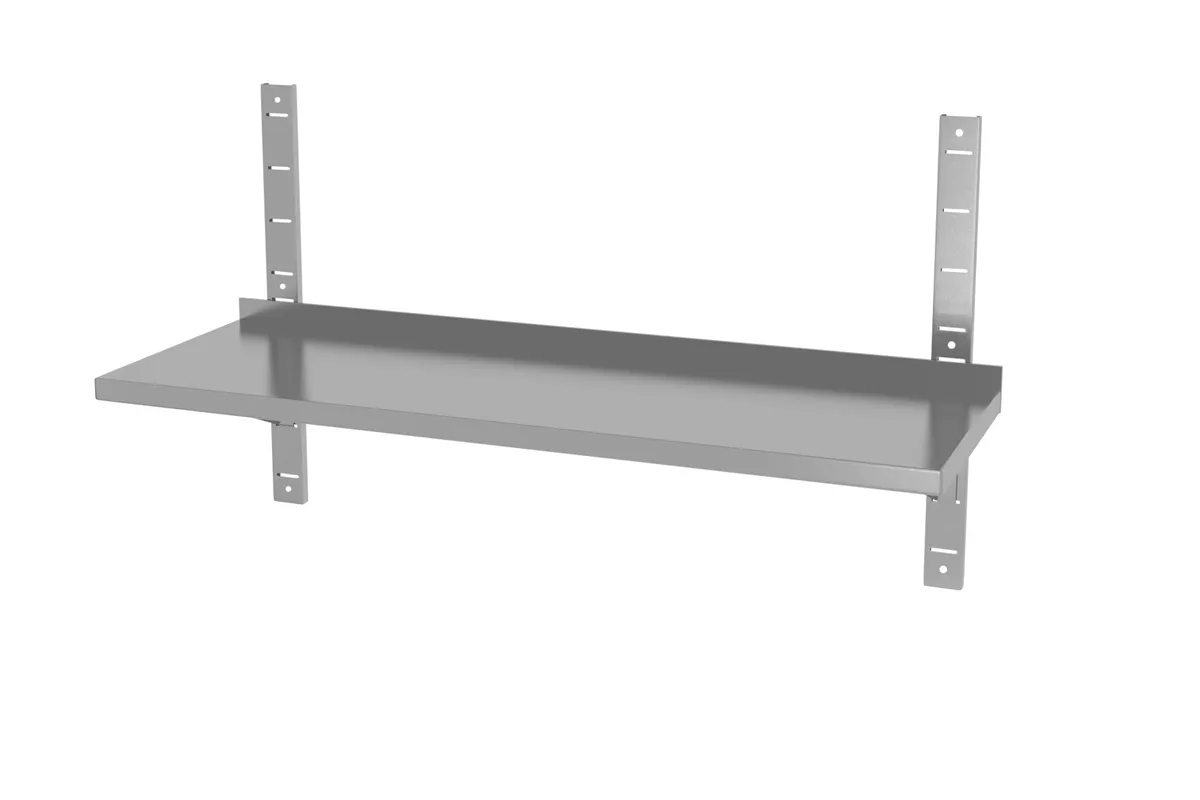Półka wisząca regulowana, pojedyncza, z 2 konsolami, 1400x300x600mm Hendi 811801
