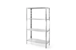 Regał magazynowy z 4 półkami pełnymi – skręcany, Kitchen Line, 1000x400x1800mm Hendi 812525