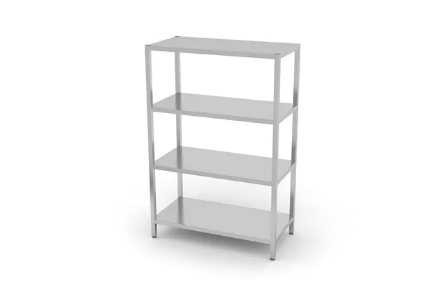 Regał magazynowy z 4 półkami pełnymi – skręcany, Kitchen Line, 1000x500x1800mm Hendi 812532