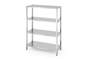 Regał magazynowy z 4 półkami pełnymi – skręcany, Kitchen Line, 1200x500x1800mm Hendi 812549