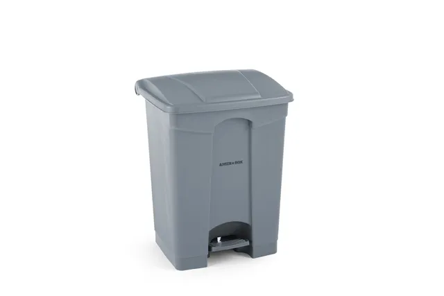 Pojemnik na odpady z pedałem, 87L, jasnoszary, 500x410x815mm AmerBox 691168