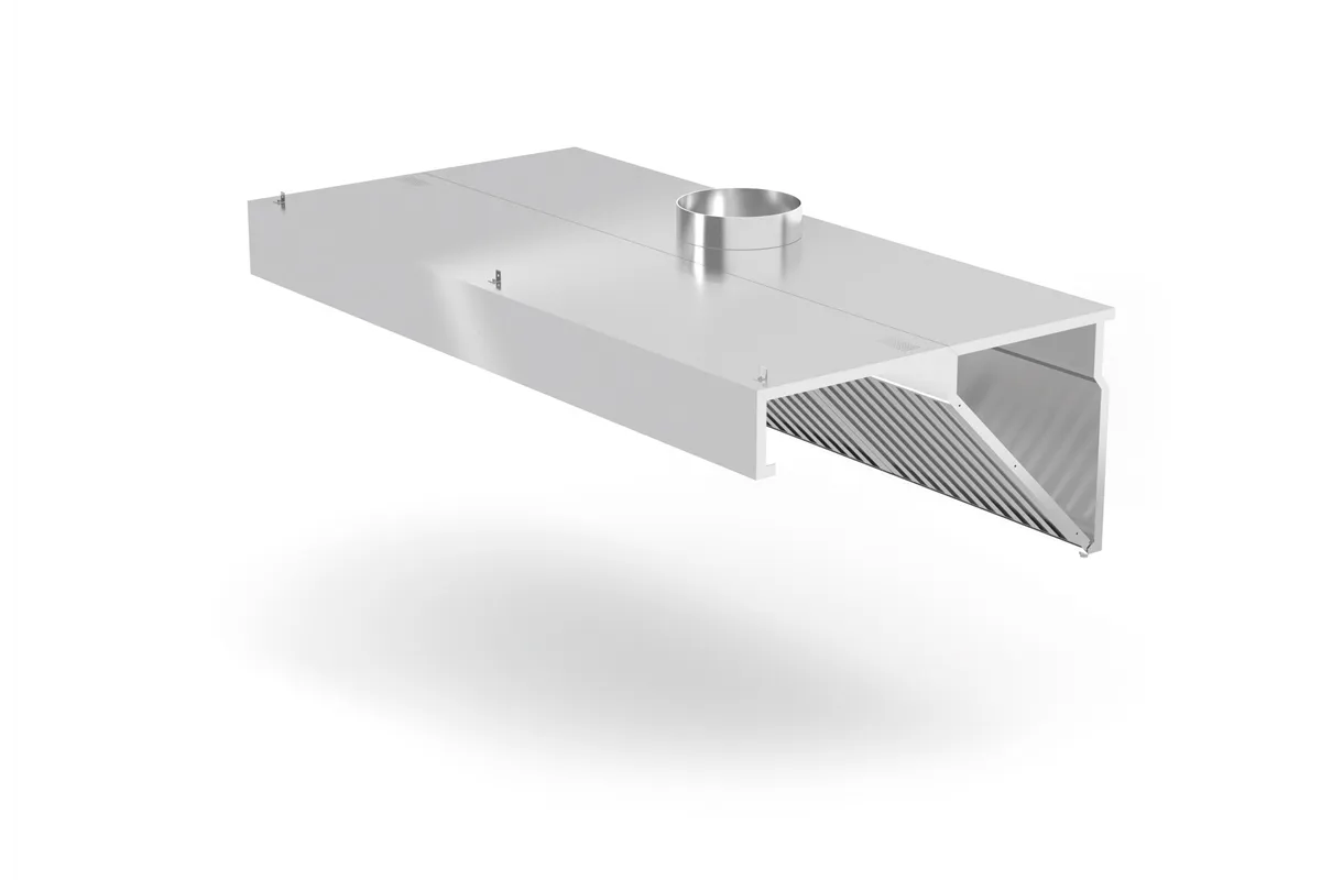 Okap przyścienny, skośny, Profi Line, z oświetleniem LED, 1000x700x450mm Hendi 229309