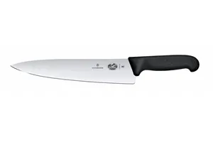 Nóż kuchenny z szerokim ostrzem, czarny, 380mm Victorinox 5.2003.25