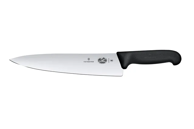 Nóż kuchenny z szerokim ostrzem, czarny, 380mm Victorinox 5.2003.25